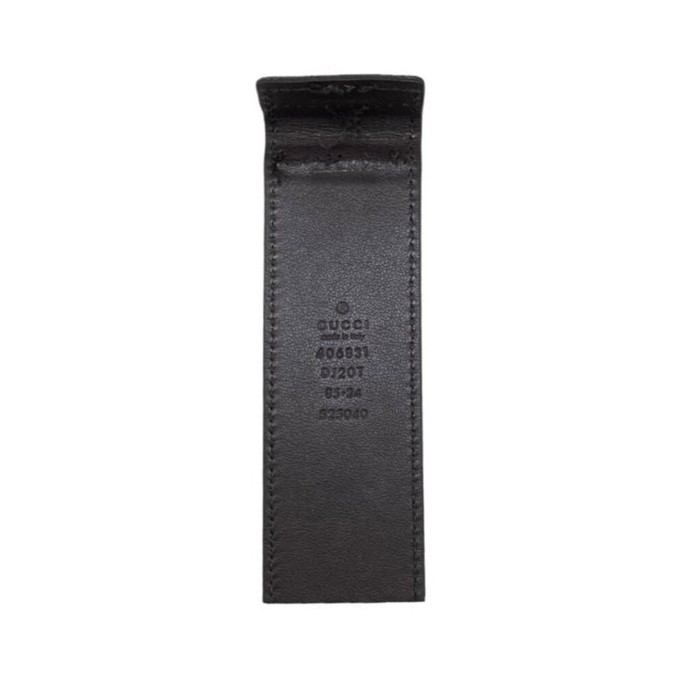 Gucci Wide Belt Double G Dj20 T 1000 Calfskinleather Black Goldhardware - Picture 8 of 8